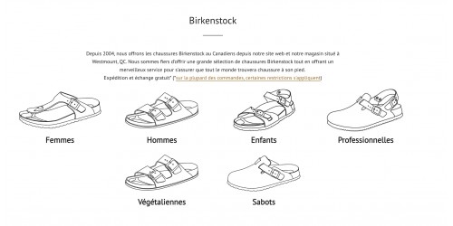 BIRKENSTOCK SANDALS OTHER MODELS (For sales only in Canada)